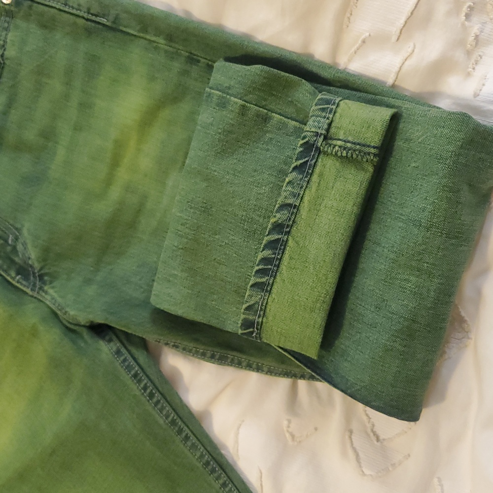 Levi's Green Dyed Jeans Limited Edition Straight 514 Red Tab - Picture 7 of 9